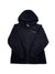 A Kids Full Zip Fleece Jacket in black, featuring a hood, long sleeves, and a full front zipper—ideal for outdoor adventures—shown flat against a white background.