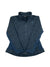 A dark blue The North Face Womens Indi Full-Zip Jacket with long sleeves, stand-up collar, and subtle textured pattern—perfect for outdoor adventures. Displayed flat on a white background.