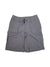 The Womens Horizon Sunnyside Short is a gray, knee-length hiking short made from quick-drying nylon with front pockets, an elastic waistband, and a front tie drawstring, shown flat on a white background.