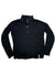 The ALS Clima Range Cycling Quarter Zip is a black long-sleeve under-layer with a high collar and partial zipper, shown laid flat on white. A small logo tag near the hem makes it ideal for use with the Assos Layering System.
