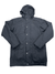 The Horizon Pine Jacket by Columbia is a black, waterproof-breathable coat with long sleeves, front snap buttons, two large front pockets, and adjustable hood drawstrings, shown on a white background.