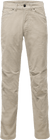 Men's Campfire Pants: Beige, straight-leg chinos crafted from a Sorona Triexta-blend, featuring front and back pockets with button and zip closure, shown on a plain white background.