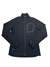 ICE Merino Jacket in black, featuring a zip-up front, breathable material, long sleeves, stand-up collar, and a zippered chest pocket with gray trim; displayed flat on a white background.