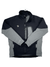 The Mountain Hardwear Mens Shell Jacket is a black and gray zip-up Gore Windstopper jacket with a high collar, chest pocket, side pockets, embroidered logos, and a water-repellent shell—ideal for hiking in variable weather.