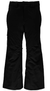 The Mens Troublemaker Pant features a straight-leg fit, waistband, and side pockets. Made with Thinsulate for warmth and durability, these black ski pants are ideal for winter or outdoor activities and are shown against a white background.