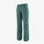 Women's Snowbelle Insulated Snow Pants in teal with a straight-leg fit, button and zip closure, belt loops, and reinforced cuffs shown on a white background.