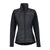 The Women's Variant Insulated Jacket is a black Marmot jacket for women with a quilted front, zip closure, high collar, long sleeves, Pertex Quantum fabric, PrimaLoft Black Eco insulation, fitted design, and Marmot logo on the chest.